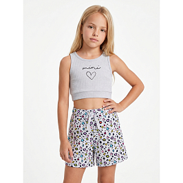 Комплект  топ лапша, шорты кулирка 7626900109