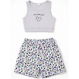 Комплект  топ лапша, шорты кулирка 7626900109