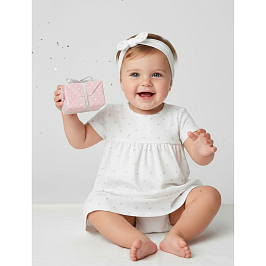 Комплект боди платье и повязка интерлок 6633202901